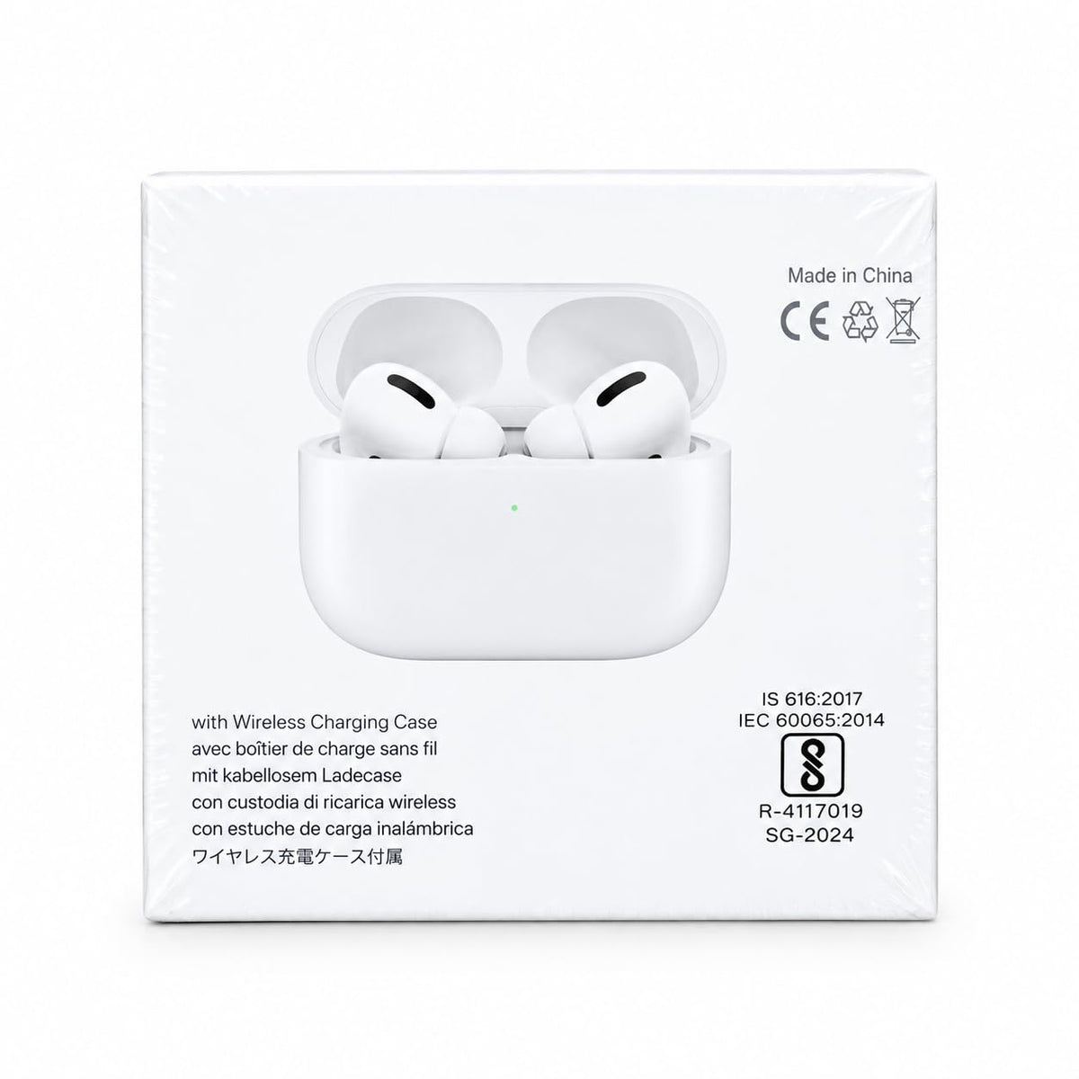 Wireless In-Ear Pro Earbuds with Wireless Charging Case White