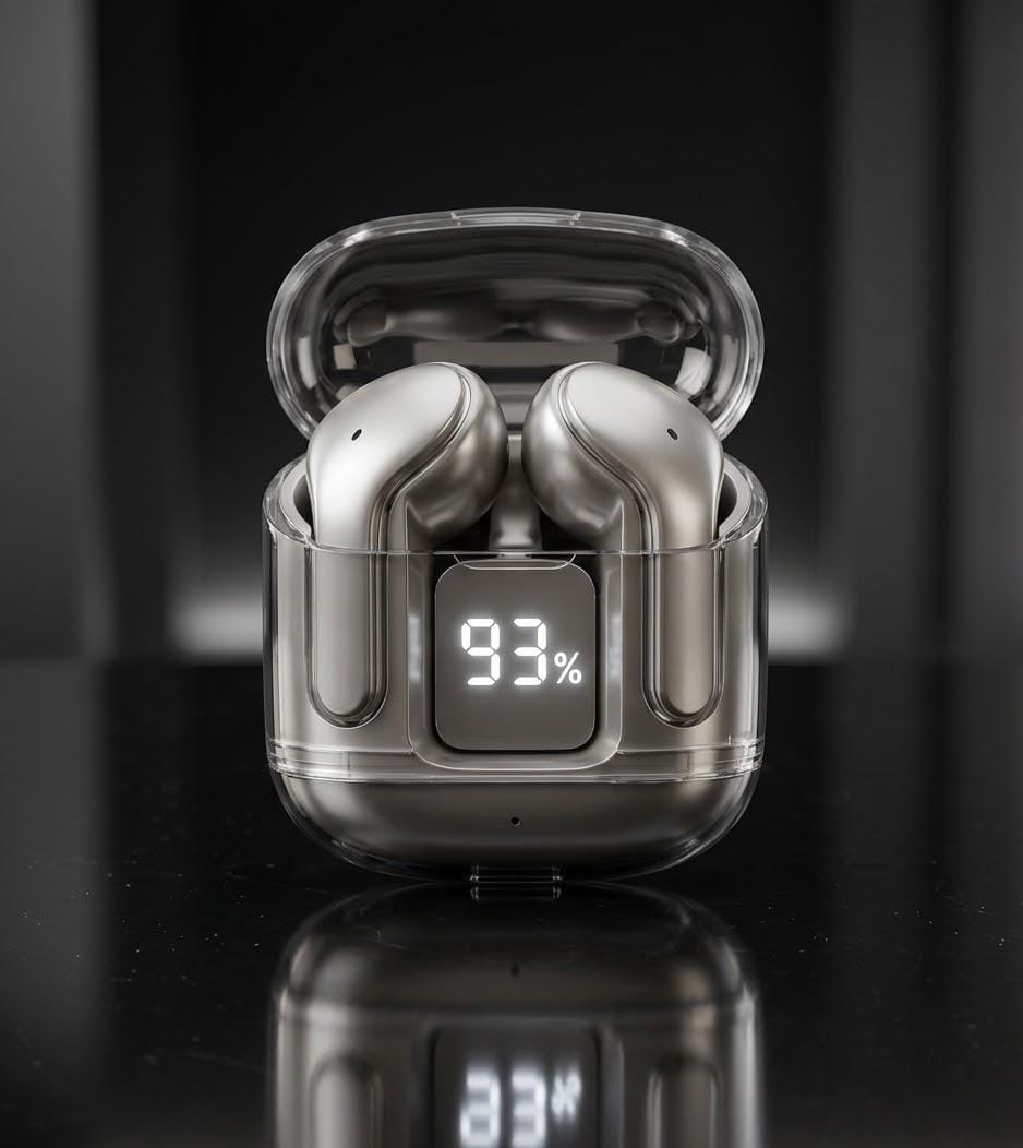 Wireless Earbuds Bluetooth Full Touch Control Headphones Built-in Microphone Premium Sound Quality Ensure Fast Stable & Connection (UltraPods Max Wireless 5.3 (Blue))