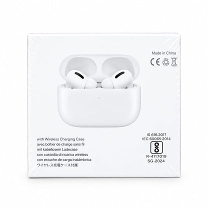Wireless In-Ear Pro Earbuds with Wireless Charging Case White
