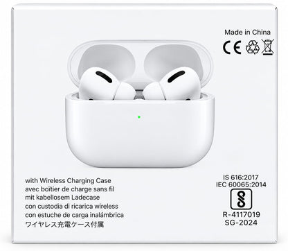 Wireless In-Ear Pro Earbuds with Wireless Charging Case White
